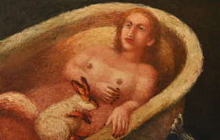 Дама у ванні з білкою