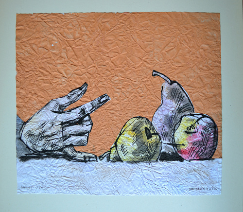 "Натюрморт на оранжевом фоне"