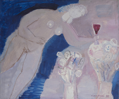 "Женщина с бокалом красного"