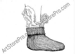 Нога в носке