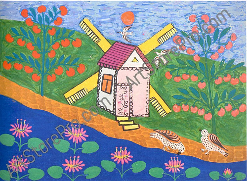 "Коло млина, коло броду два голуба пили воду"