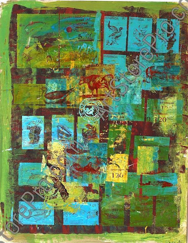 "Коллекция марок. Biruchiyart Art Air Mail 2"