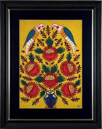 "Квіти в горщику та папуги"