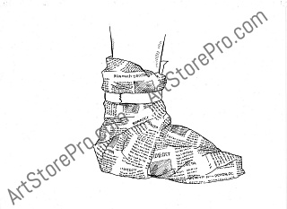 Нога в газете